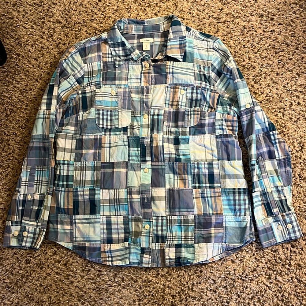LL Bean next to new button down, size medium, washed but never worn, ask if ?’s